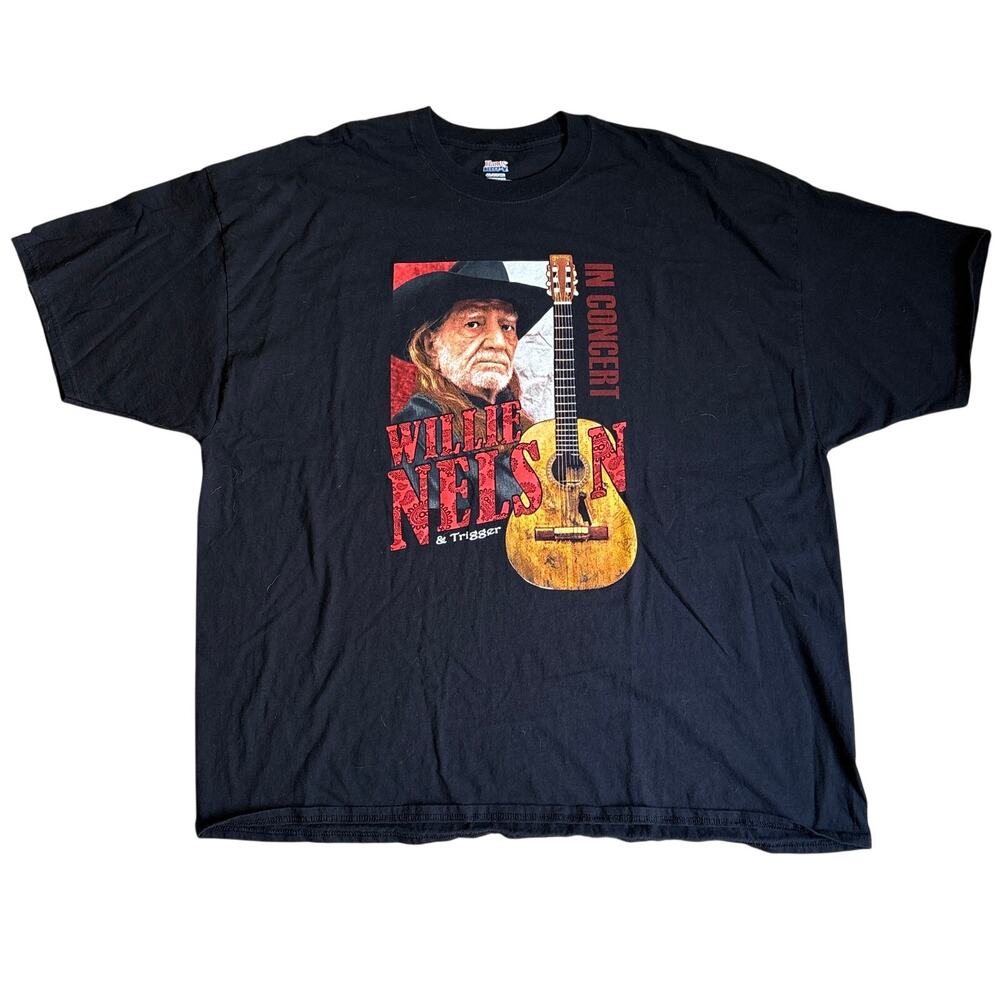 Willie Nelson & Trigger Concert Tour T-Shirt Men’s Size 4XL Big & Tall 2014 /360